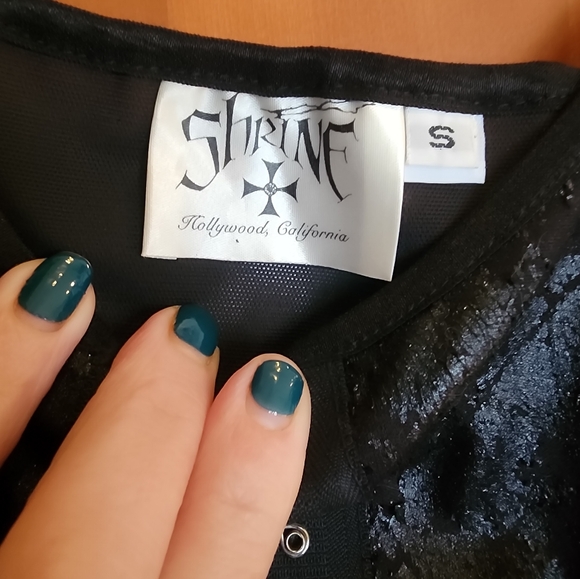 Shrine Of Hollywood Goth Gothic Cyber Dress S - Picture 4 of 7